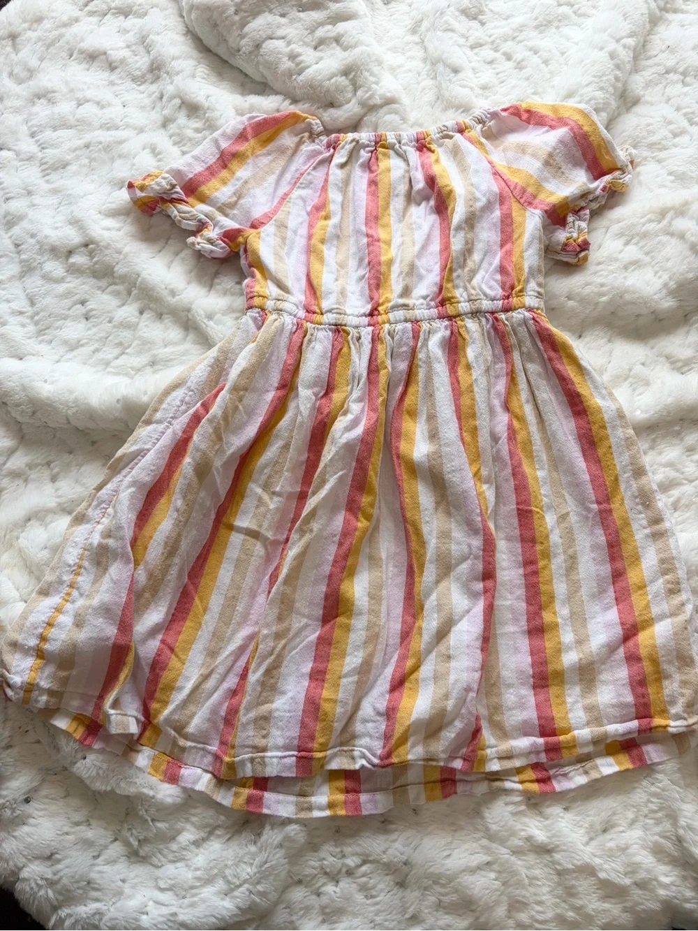 🍊 Old Navy Girls Striped Fit & Flare Dress